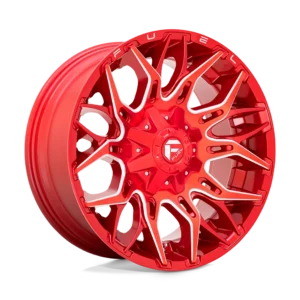 1 New 22x12 Fuel D771 Twitch Candy Red Milled 6X135/139.7 ET-44