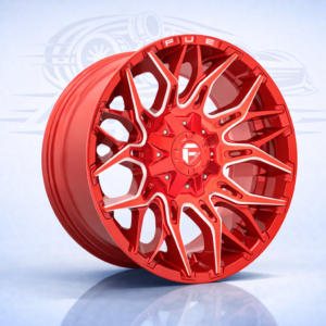 1 New 22x12 Fuel D771 Twitch Candy Red Milled 6X135/139.7 ET-44